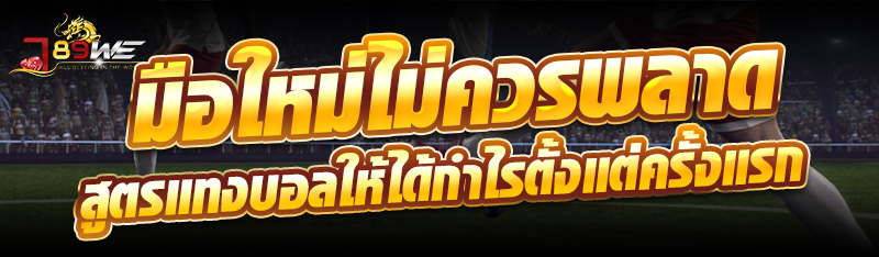 มือใหม่ไม่ควรพลาด สูตรแทงบอลให้ได้กำไรตั้งแต่ครั้งแรก